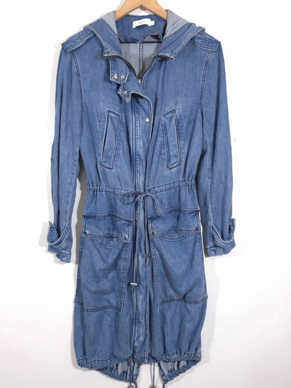 A.L.C. Denim Hooded Parka Jacket
